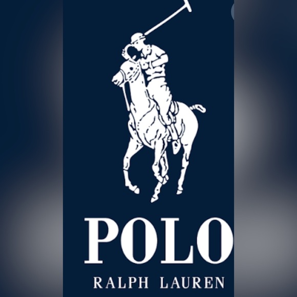 Preowned Ralph Lauren Custom Slim Fit TShirt Size Medium  Blue Striped Logo Polo - Picture 9 of 11